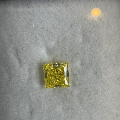 Ruif Jewelry Pricess Cut 1-3CT Fancy Yellow Lab Grown Diamond HPHT Loose Diamond for Jewelry Making