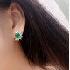 Ruif Jewelry Classic Design S925 Silver 4.066ct Lab Grown Emerald Earrings Red Ruby Royal Blue Sapphire Gemstone Jewelry