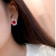 Ruif Jewelry Classic Design S925 Silver 4.066ct Lab Grown Emerald Earrings Red Ruby Royal Blue Sapphire Gemstone Jewelry