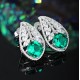 Ruif Jewelry Classic Design S925 Silver 4.18ct Lab Grown Emerald Earrings Red Ruby Royal Blue Sapphire Gemstone Jewelry Ruif Jewelry Classic Design S925 Silver 4.18ct Lab Grown Emerald Earrings Red Ruby Royal Blue Sapphire Gemstone Jewelry