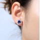 Ruif Jewelry Classic Design S925 Silver 2.93ct Lab Grown Emerald Earrings Red Ruby Royal Blue Sapphire Gemstone Jewelry Ruif Jewelry Classic Design S925 Silver 2.93ct Lab Grown Emerald Earrings Red Ruby Royal Blue Sapphire Gemstone Jewelry