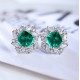 Ruif Jewelry Classic Design S925 Silver 2.93ct Lab Grown Emerald Earrings Red Ruby Royal Blue Sapphire Gemstone Jewelry Ruif Jewelry Classic Design S925 Silver 2.93ct Lab Grown Emerald Earrings Red Ruby Royal Blue Sapphire Gemstone Jewelry
