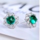 Ruif Jewelry Classic Design S925 Silver 2.93ct Lab Grown Emerald Earrings Red Ruby Royal Blue Sapphire Gemstone Jewelry Ruif Jewelry Classic Design S925 Silver 2.93ct Lab Grown Emerald Earrings Red Ruby Royal Blue Sapphire Gemstone Jewelry