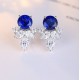 Ruif Jewelry Classic Design S925 Silver 5.6ct Lab Grown Emerald Earrings Red Ruby Royal Blue Sapphire Gemstone Jewelry Ruif Jewelry Classic Design S925 Silver 5.6ct Lab Grown Emerald Earrings Red Ruby Royal Blue Sapphire Gemstone Jewelry