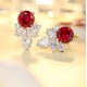 Ruif Jewelry Classic Design S925 Silver 5.6ct Lab Grown Emerald Earrings Red Ruby Royal Blue Sapphire Gemstone Jewelry Ruif Jewelry Classic Design S925 Silver 5.6ct Lab Grown Emerald Earrings Red Ruby Royal Blue Sapphire Gemstone Jewelry