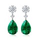 Ruif Jewelry Classic Design S925 Silver 10.98ct Lab Grown Emerald Earrings Gemstone Jewelry