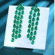 Ruif Jewelry Classic Design S925 Silver 17.3ct Lab Grown Emerald Earrings Gemstone Jewelry