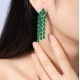 Ruif Jewelry Classic Design S925 Silver 17.3ct Lab Grown Emerald Earrings Gemstone Jewelry