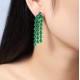 Ruif Jewelry Classic Design S925 Silver 17.3ct Lab Grown Emerald Earrings Gemstone Jewelry