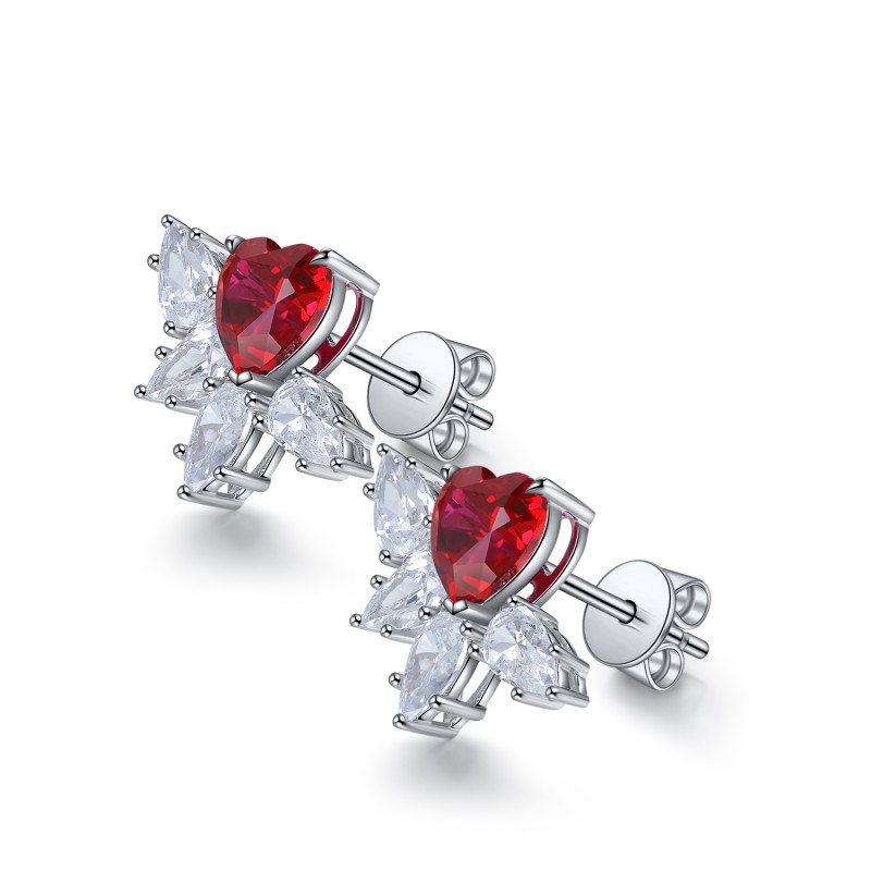 Ruif Jewelry Classic Design S925 Silver 2.315ct Lab Grown Ruby Earrings Gemstone Jewelry Ruif Jewelry Classic Design S925 Silver 2.315ct Lab Grown Ruby Earrings Gemstone Jewelry