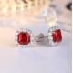 Ruif Jewelry Classic Design S925 Silver 3.07ct Lab Grown Emerald Earrings Red Ruby Royal Blue Sapphire Gemstone Jewelry Ruif Jewelry Classic Design S925 Silver 3.07ct Lab Grown Emerald Earrings Red Ruby Royal Blue Sapphire Gemstone Jewelry