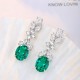 Ruif Jewelry Classic Design S925 Silver 4.76ct Lab Grown Emerald Earrings Red Ruby Royal Blue Sapphire Gemstone Jewelry Ruif Jewelry Classic Design S925 Silver 4.76ct Lab Grown Emerald Earrings Red Ruby Royal Blue Sapphire Gemstone Jewelry