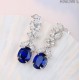 Ruif Jewelry Classic Design S925 Silver 4.76ct Lab Grown Emerald Earrings Red Ruby Royal Blue Sapphire Gemstone Jewelry Ruif Jewelry Classic Design S925 Silver 4.76ct Lab Grown Emerald Earrings Red Ruby Royal Blue Sapphire Gemstone Jewelry
