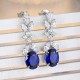 Ruif Jewelry Classic Design S925 Silver 4.76ct Lab Grown Emerald Earrings Red Ruby Royal Blue Sapphire Gemstone Jewelry Ruif Jewelry Classic Design S925 Silver 4.76ct Lab Grown Emerald Earrings Red Ruby Royal Blue Sapphire Gemstone Jewelry