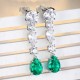 Ruif Jewelry Classic Design S925 Silver 3.63ct Lab Grown Emerald And Sapphire Earrings Gemstone Jewelry Ruif Jewelry Classic Design S925 Silver 3.63ct Lab Grown Emerald And Sapphire Earrings Gemstone Jewelry