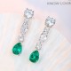 Ruif Jewelry Classic Design S925 Silver 3.63ct Lab Grown Emerald And Sapphire Earrings Gemstone Jewelry Ruif Jewelry Classic Design S925 Silver 3.63ct Lab Grown Emerald And Sapphire Earrings Gemstone Jewelry