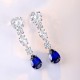 Ruif Jewelry Classic Design S925 Silver 3.63ct Lab Grown Emerald And Sapphire Earrings Gemstone Jewelry Ruif Jewelry Classic Design S925 Silver 3.63ct Lab Grown Emerald And Sapphire Earrings Gemstone Jewelry