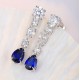 Ruif Jewelry Classic Design S925 Silver 3.63ct Lab Grown Emerald And Sapphire Earrings Gemstone Jewelry Ruif Jewelry Classic Design S925 Silver 3.63ct Lab Grown Emerald And Sapphire Earrings Gemstone Jewelry
