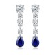 Ruif Jewelry Classic Design S925 Silver 3.63ct Lab Grown Emerald And Sapphire Earrings Gemstone Jewelry Ruif Jewelry Classic Design S925 Silver 3.63ct Lab Grown Emerald And Sapphire Earrings Gemstone Jewelry