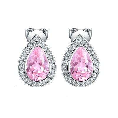 Ruif Jewelry Classic Design S925 Silver 2.68ct Pink Morgant  Earrings Women Jewelry Ladies Party Gift