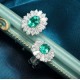 Ruif Jewelry Classic Design S925 Silver 1.45ct Lab Grown Emerald Earrings Gemstone Jewelry Ruif Jewelry Classic Design S925 Silver 1.45ct Lab Grown Emerald Earrings Gemstone Jewelry