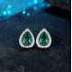 Ruif Jewelry Classic Design S925 Silver 1.95ct Lab Grown Emerald Earrings Gemstone Jewelry