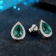 Ruif Jewelry Classic Design S925 Silver 1.95ct Lab Grown Emerald Earrings Gemstone Jewelry