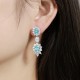 Ruif Jewelry Classic Design S925 Silver 3.62ct Lab Grown Emerald Earrings Red Ruby Royal Blue Sapphire Gemstone Jewelry