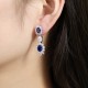 Ruif Jewelry Classic Design S925 Silver 1.1695ct Lab Grown Emerald Earrings Red Ruby Royal Blue Sapphire Gemstone Jewelry