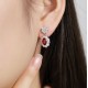 Ruif Jewelry Classic Design S925 Silver 1.498ct Lab Grown Emerald Earrings Red Ruby Royal Blue Sapphire Gemstone Jewelry