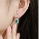 Ruif Jewelry Classic Design S925 Silver 1.498ct Lab Grown Emerald Earrings Red Ruby Royal Blue Sapphire Gemstone Jewelry