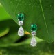 Ruif Jewelry Classic Design S925 Silver 1.19ct Lab Grown Emerald Earrings Red Ruby Royal Blue Sapphire Gemstone Jewelry Ruif Jewelry Classic Design S925 Silver 1.19ct Lab Grown Emerald Earrings Red Ruby Royal Blue Sapphire Gemstone Jewelry