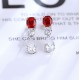 Ruif Jewelry Classic Design S925 Silver 1.19ct Lab Grown Emerald Earrings Red Ruby Royal Blue Sapphire Gemstone Jewelry Ruif Jewelry Classic Design S925 Silver 1.19ct Lab Grown Emerald Earrings Red Ruby Royal Blue Sapphire Gemstone Jewelry