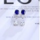 Ruif Jewelry Classic Design S925 Silver 1.19ct Lab Grown Emerald Earrings Red Ruby Royal Blue Sapphire Gemstone Jewelry Ruif Jewelry Classic Design S925 Silver 1.19ct Lab Grown Emerald Earrings Red Ruby Royal Blue Sapphire Gemstone Jewelry