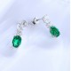 Ruif Jewelry Classic Design S925 Silver 1.884ct Lab Grown Emerald Earrings Red Ruby Royal Blue Sapphire Gemstone Jewelry