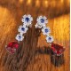 Ruif Jewelry Classic Design S925 Silver 5.37ct Lab Grown Emerald Earrings And Ruby Sapphire Earrings Gemstone Jewelry Ruif Jewelry Classic Design S925 Silver 5.37ct Lab Grown Emerald Earrings And Ruby Sapphire Earrings Gemstone Jewelry