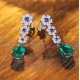 Ruif Jewelry Classic Design S925 Silver 5.37ct Lab Grown Emerald Earrings And Ruby Sapphire Earrings Gemstone Jewelry Ruif Jewelry Classic Design S925 Silver 5.37ct Lab Grown Emerald Earrings And Ruby Sapphire Earrings Gemstone Jewelry