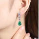 Ruif Jewelry Classic Design S925 Silver 5.37ct Lab Grown Emerald Earrings And Ruby Sapphire Earrings Gemstone Jewelry Ruif Jewelry Classic Design S925 Silver 5.37ct Lab Grown Emerald Earrings And Ruby Sapphire Earrings Gemstone Jewelry