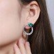 Ruif Jewelry Classic Design S925 Silver 3.32ct Lab Grown Emerald Earrings Gemstone Jewelry