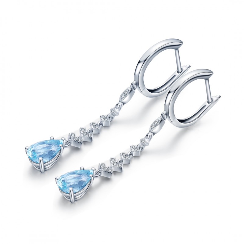 Ruif Jewelry Classic Design S925 Silver 3.07ct aquamarine Earrings Women Jewelry Ladies Party Gift Ruif Jewelry Classic Design S925 Silver 3.07ct aquamarine Earrings Women Jewelry Ladies Party Gift