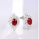 Ruif Jewelry Classic Design S925 Silver 3.21ct Lab Grown Emerald Earrings Red Ruby Royal Blue Sapphire Gemstone Jewelry Ruif Jewelry Classic Design S925 Silver 3.21ct Lab Grown Emerald Earrings Red Ruby Royal Blue Sapphire Gemstone Jewelry