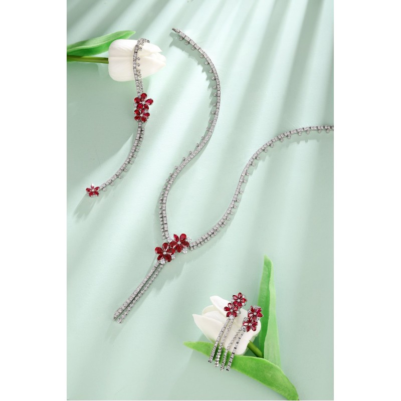 Ruif Jewelry Classic Design S925 Silver 5.25ct Lab Grown Ruby Earrings Gemstone Jewelry Ruif Jewelry Classic Design S925 Silver 5.25ct Lab Grown Ruby Earrings Gemstone Jewelry