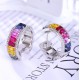 Ruif Jewelry Classic Design S925 Silver 6.28ct Lab Grown Sapphire Earrings Rainbow Color Gemstone Jewelry Ruif Jewelry Classic Design S925 Silver 6.28ct Lab Grown Sapphire Earrings Rainbow Color Gemstone Jewelry