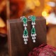 Ruif Jewelry Classic Design S925 Silver 2.75ct Lab Grown Emerald/Ruby Earrings Gemstone Jewelry