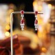 Ruif Jewelry Classic Design S925 Silver 2.75ct Lab Grown Emerald/Ruby Earrings Gemstone Jewelry