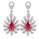 Ruif Jewelry Classic Design S925 Silver 5ct Lab Grown Papalacha Earrings Gemstone Jewelry Ruif Jewelry Classic Design S925 Silver 5ct Lab Grown Papalacha Earrings Gemstone Jewelry
