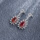 Ruif Jewelry Classic Design S925 Silver 5ct Lab Grown Papalacha Earrings Gemstone Jewelry Ruif Jewelry Classic Design S925 Silver 5ct Lab Grown Papalacha Earrings Gemstone Jewelry