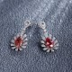 Ruif Jewelry Classic Design S925 Silver 5ct Lab Grown Papalacha Earrings Gemstone Jewelry Ruif Jewelry Classic Design S925 Silver 5ct Lab Grown Papalacha Earrings Gemstone Jewelry