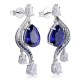 Ruif Jewelry Classic Design S925 Silver 5.2ct Lab Grown Sapphire Earrings Royal Blue Gemstone Jewelry Ruif Jewelry Classic Design S925 Silver 5.2ct Lab Grown Sapphire Earrings Royal Blue Gemstone Jewelry