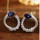 Ruif Jewelry Classic Design S925 Silver 4.67ct/4.78ct Lab Grown Ruby/ Sapphire Gemstone Jewelry